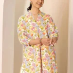 Multicoloured Printed Cotton Blend Straight Short Kurti